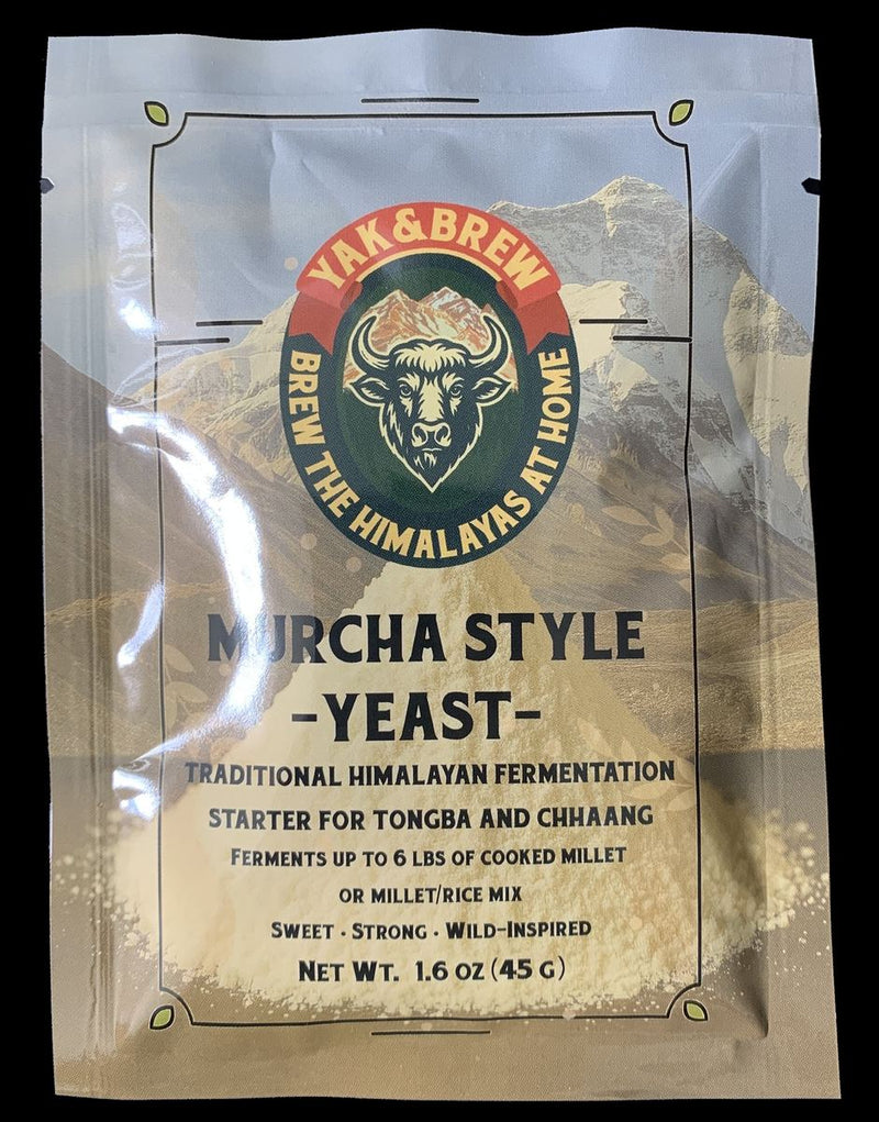 Murcha Style yeast starter packet, 1.6 oz (45 g), for Tongba and Chhaang